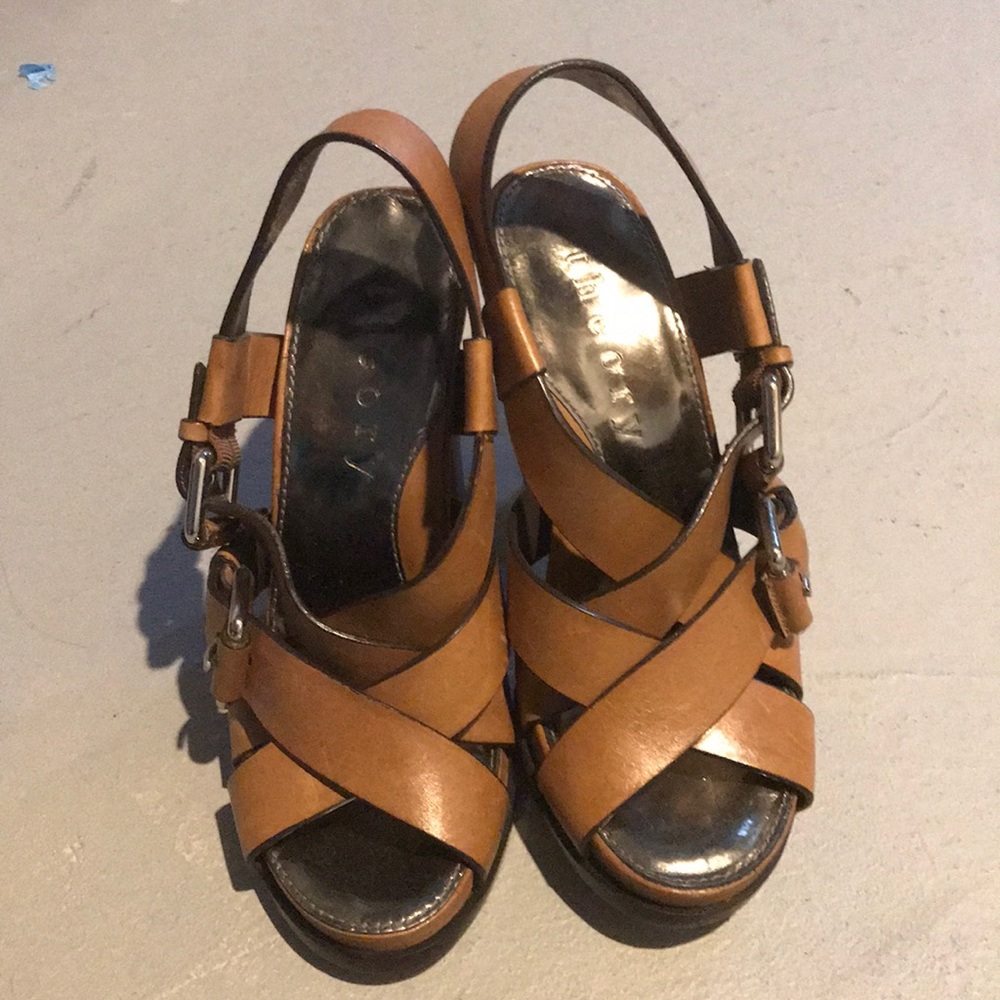 THEORY real leather sandals